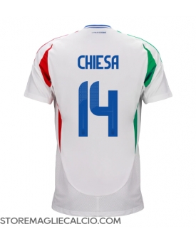 Italia Federico Chiesa #14 Maglia Gara Trasferta Repliche Europei 2024